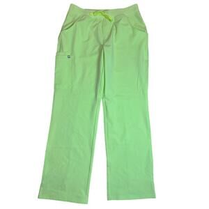 Figs Kade Cargo Scrub Pants HIGHLIGHTER LIME Large